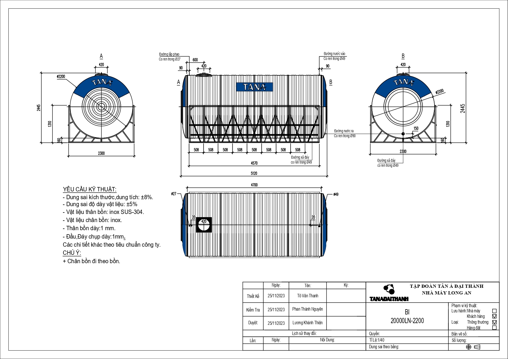 ban ve bon nuoc inox tan a 20000 lit ngang